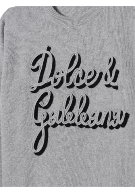 Maglione bambino grigio in lana DOLCE E GABBANA | L4KWE2/CEGRIGIO